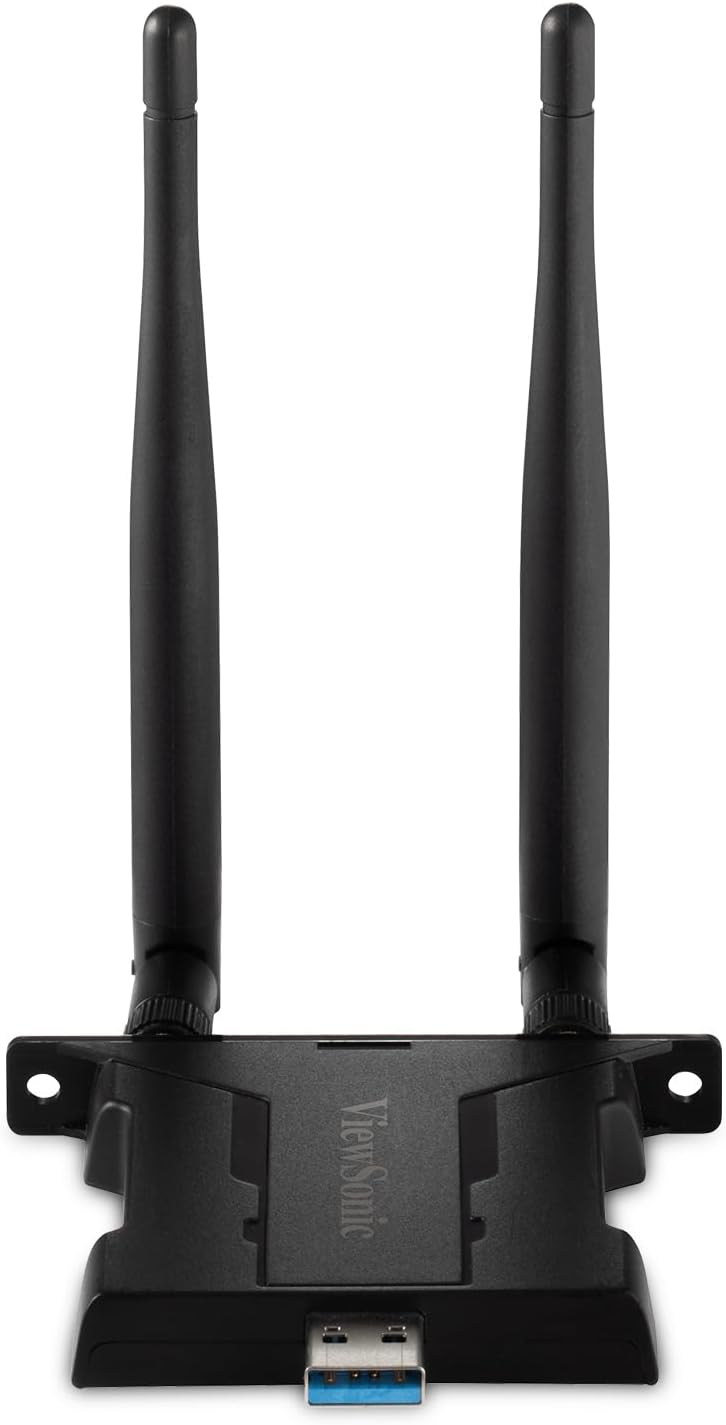 Depan view daripada ViewPenyesuai USB Sonic VB-WIFI-005 dengan dua antena