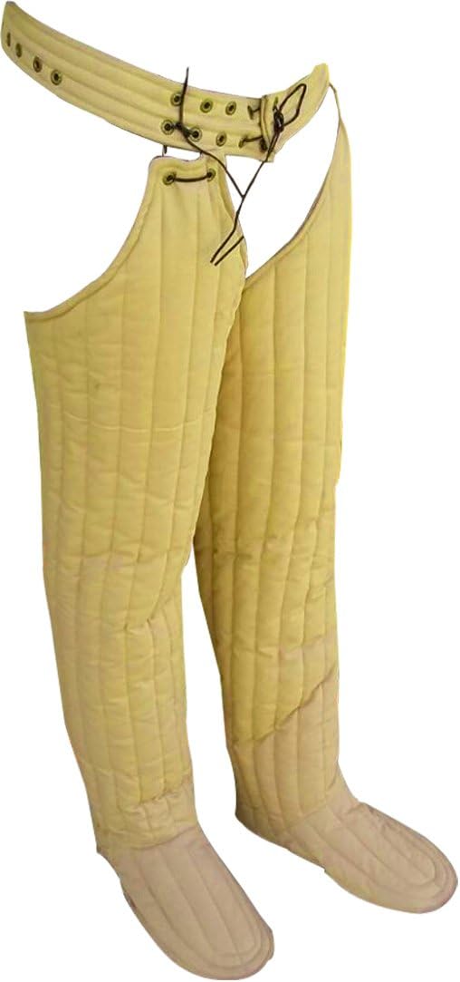 Padded Arming Leg Protection Cotton Padded Legging with Shoe Cover ABS (Yellow, Extra Large)