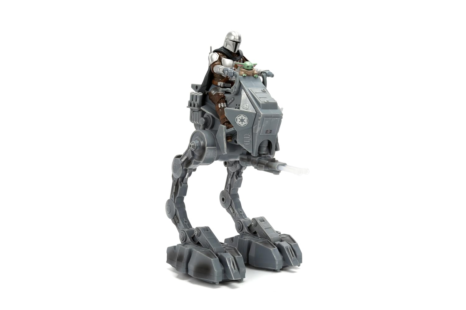 Jada Star Wars AT-RT Walker Teledirigido 29 cm, Robot con Luz y Sonido, 3 Velocidades, con Mandaloriano y Grogu Integrados, Juguete +6 Años (9336975314R00)