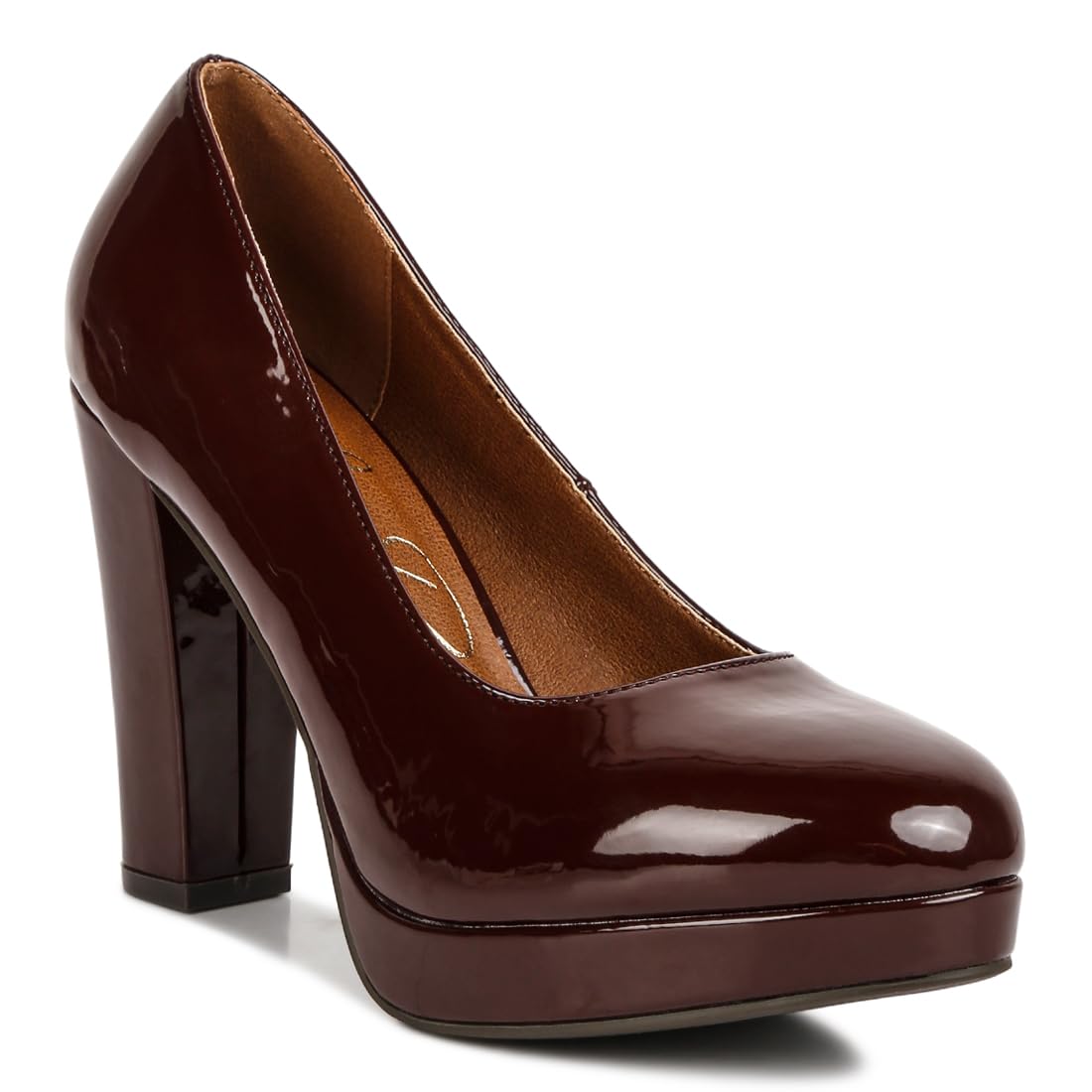 London Rag Brown Patent PU Pump (B0CF2FQC9N) Amazon Price History, Amazon Price Tracker