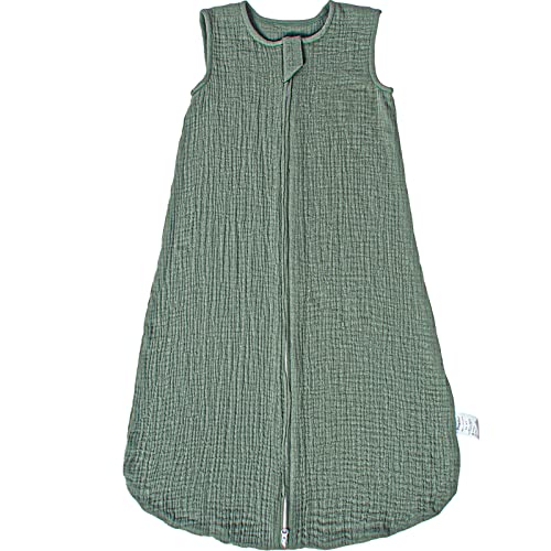 Image of PRIMLECT Baby Sleep Sack 6-12 Months, Muslin Baby Wearable Blanket，2-Way Zipper Toddler Sleeping Sack, Light & Breathable Sleep Sacks 0.5 TOG