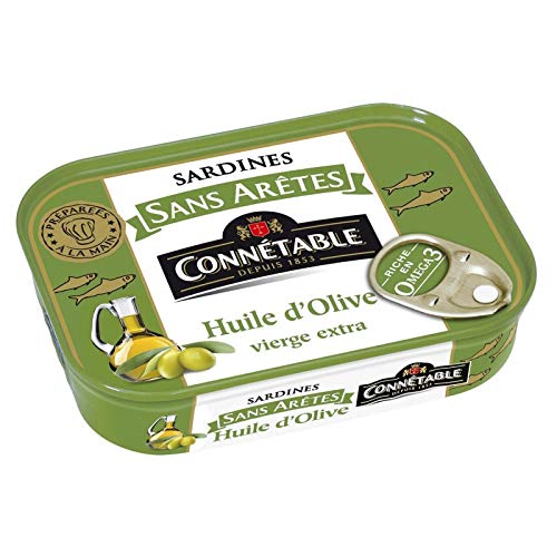 Délices de la Mer : Connétable 15 Sardines Extra Fraîches à l'Huile d'Olive Vierge 140g - Sans Arêtes, Riche en Oméga 3 - Le Lot De 3