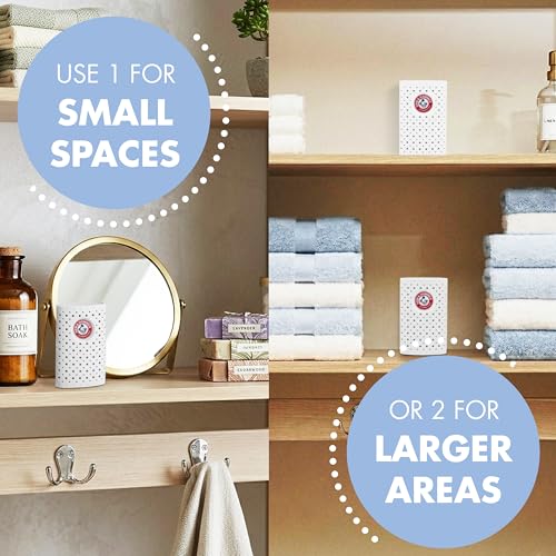 Arm & Hammer OdorBusterz ShelfMATE™, White Linen – Decorative Odor Absorber with Baking Soda for Small Spaces, Closets & Storage Areas - image 6