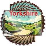 Streich Aufkleber Yorkshire: Ein Land der Schönheit und Geschichte, Aufkleber, 10 Stück, für Mädchen (12 x 18 cm)
