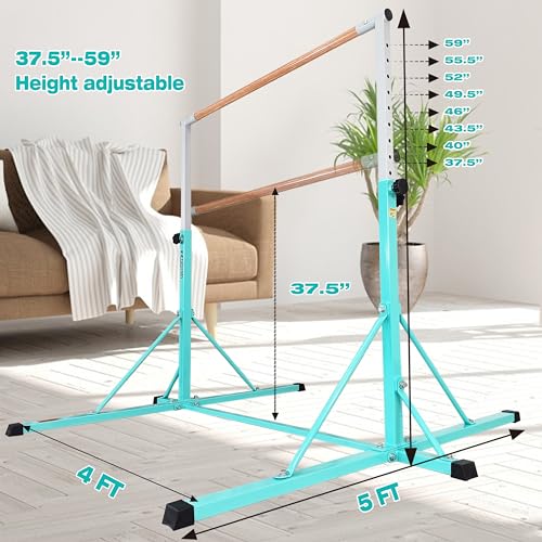 image for FC FUNCHEER Gymnastics bar,5FT/6FT Horizontal Bars, Adjutable Gymnasti