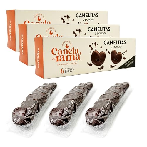 PALMERITAS DE CHOCOATE - ELABORACION ARTESANA - PACK 3 DE CAJAS - 18 UNIDADES