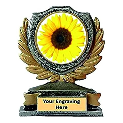 Sunflower Antique silver gold Resin Trophy award 120mm Free Engraving-FG150.13 Cover