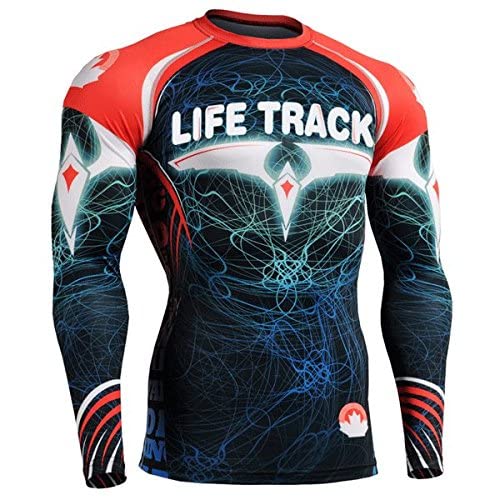Khaki, XXXL : 2016 Rash Guard for swimming Good Looking Men's Long sleeves Sublimated Rash Guards all over printing clothes-image-14