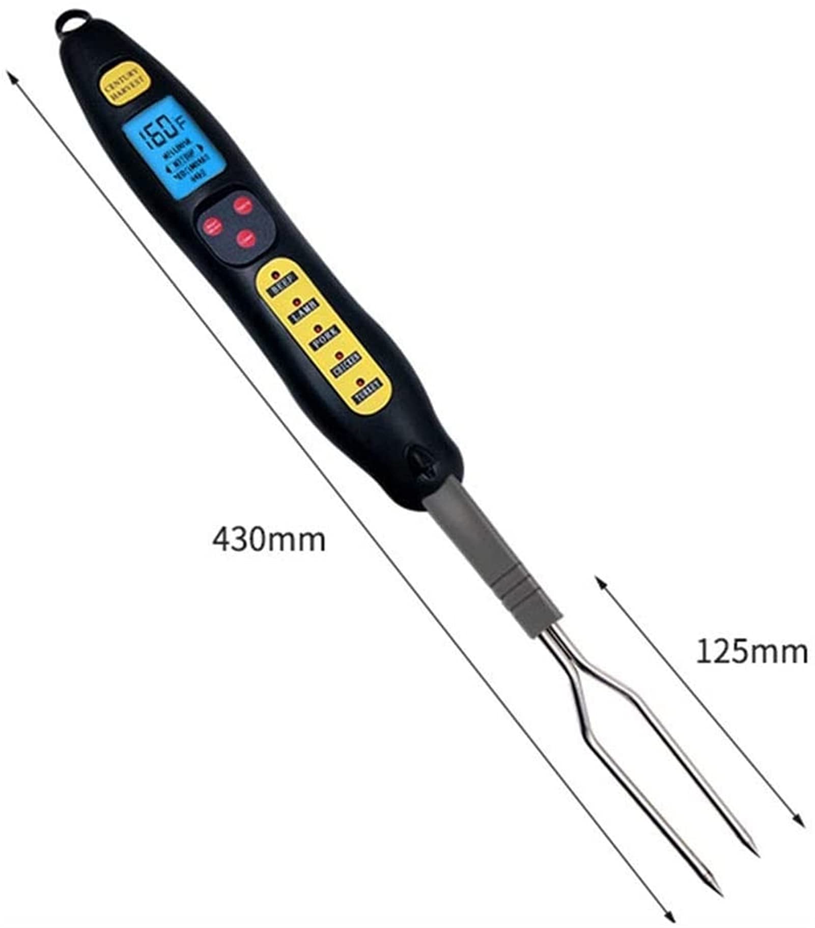 Cyfrowy termometr do mięsa z natychmiastowym odczytem, z podświetlanym ekranem LCD Elektroniczny cyfrowy widelec do pomiaru temperatury