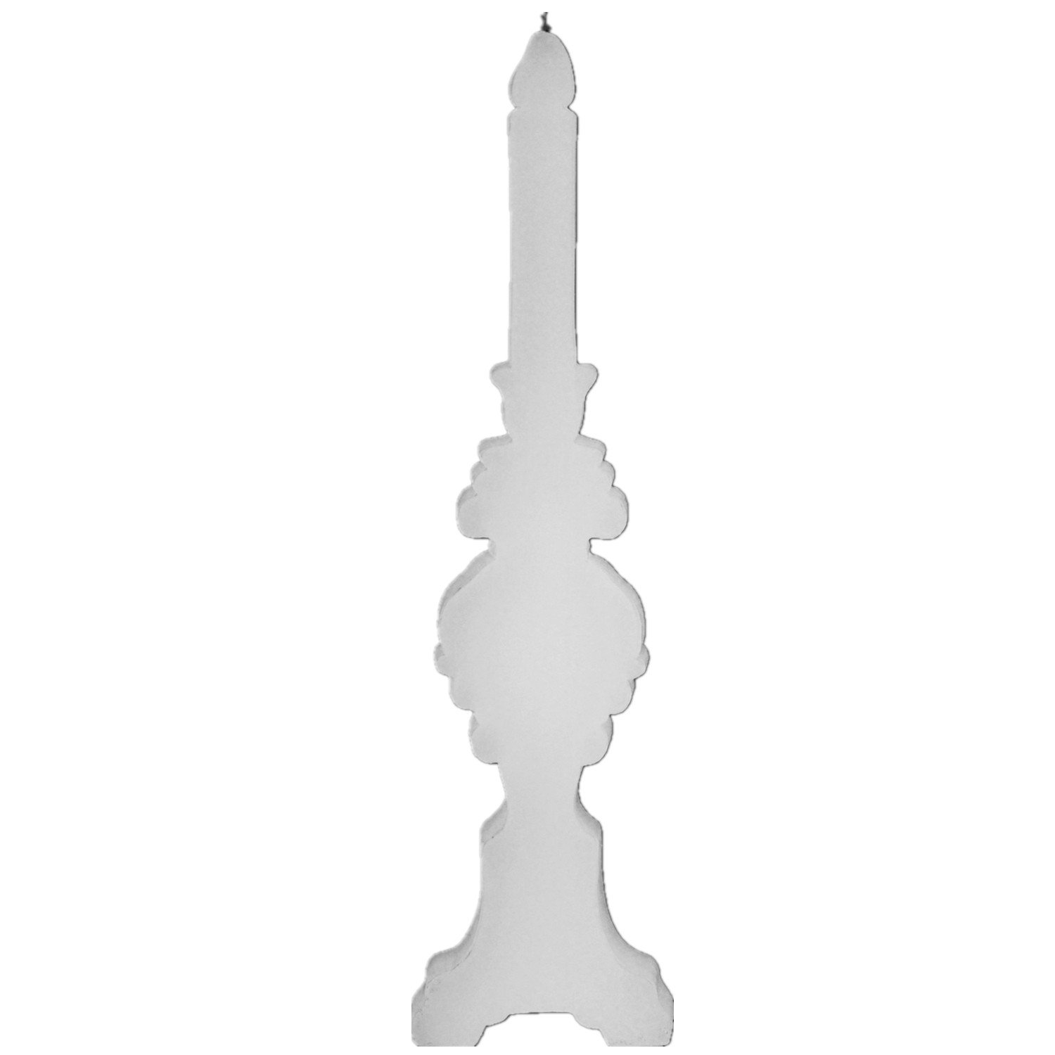 CrazyGadget® Super Extra Large Pillar Church Candle Unscented Wax Premium Long Burning Hours - Designed In Germany (1pc, White)