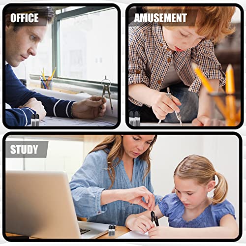 120 Stück Zirkelminen, 2B Zirkel Ersatzminen 2 Radiergummi, Zirkel Ersatzminen 2 mm Durchmesser Zirkel Ersatzminen, 2cm Lang Minen für mathematische Zeichnungserstellung, Zirkelspitzer