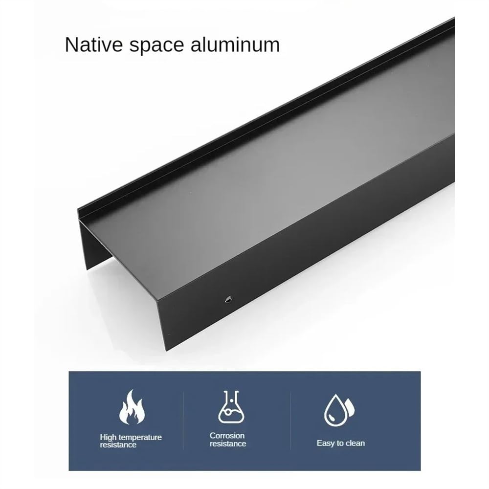Półka łazienkowa, Półka prysznicowa z matowym uchwytem, ​​aluminiowa półka bez wiercenia, nowoczesny minimalizm, do łazienki i kuchni(White,30CM)