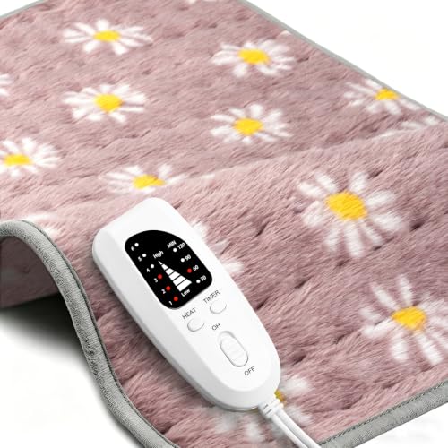 Image of Electric Heating pad for Back Neck Shoulder Knee Arms Legs | Heat Pads with 6 Heat Settings & Auto Shut Off &Dry /Moist for Birthday Mother Father Girl Men Women, LittleDaisy