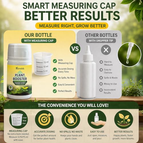 Image of Navnish Plant Boost Liquid Biofertilizer (2 x 50ml) | Organic Plant Booster for Speed Growth | Promotes Healthy Roots of All Home Garden Plants | Liquid Fertilizer for Plants Home Gardena