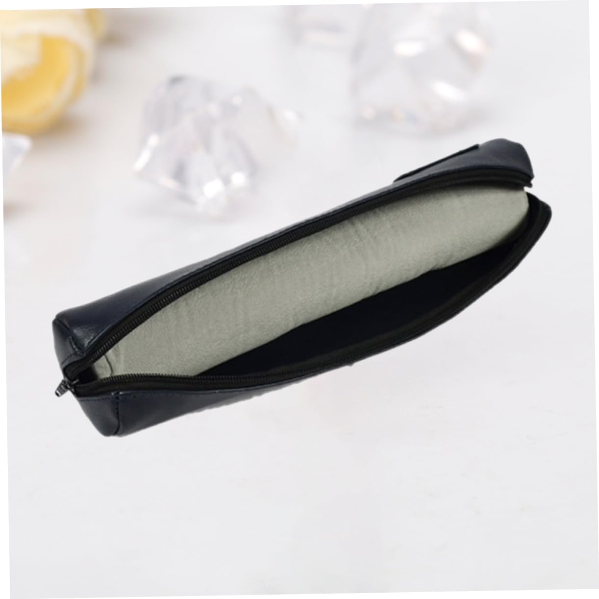 Homoyoyo Jewelry Organizer Pu Leather Bracelet Display Bag Grey Sponge Roll Storage for Bangle Watch Travel Pouch