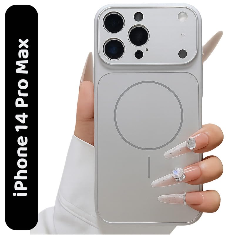 Image of Back Cover with Compatible Model Apple iPhone 14 Pro Max |Convertiable Back Cover with Camera Bump Protection Case (Silver)