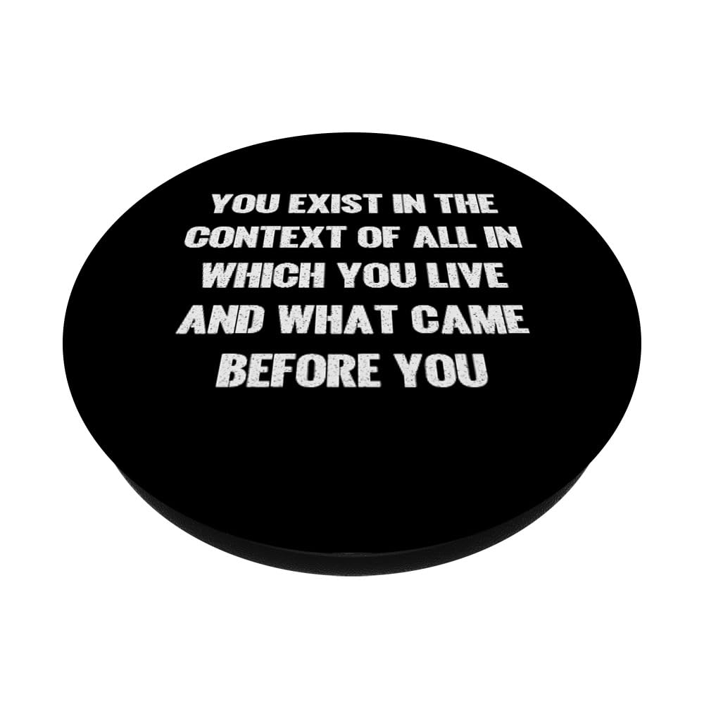 You Exist in the Context Funny Kamala Harris Quote PopSockets Swappable PopGrip, Black - Image 2
