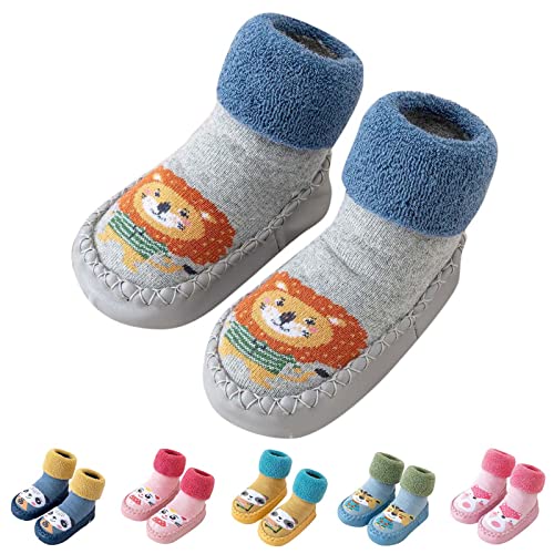 Kids Baby Toddler Slipper Boots Girl Sock Shoes Stretch Knit Rubber Sole Non-𝐒kid Indoor/Outdoor Floor Cozy Sneakers3