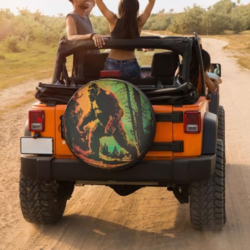 Image of Delerain Spare Tire Cover Vintage Animal Wheel Covers Sun Protection Waterproof for Truck RV Trailer SUV and Many Vehicle (14 Inch for Diameter 23 inch-27 inch)