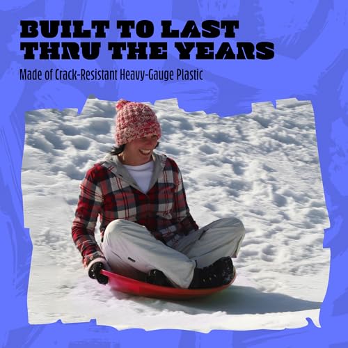 Image of Flexible Flyer 26 inch Flying Saucer Sled Multipack - Plastic Snow Sleds with Hand Grips, Heavy Duty Snow Discs for Kids, Adults, Schools, Camps & Daycares