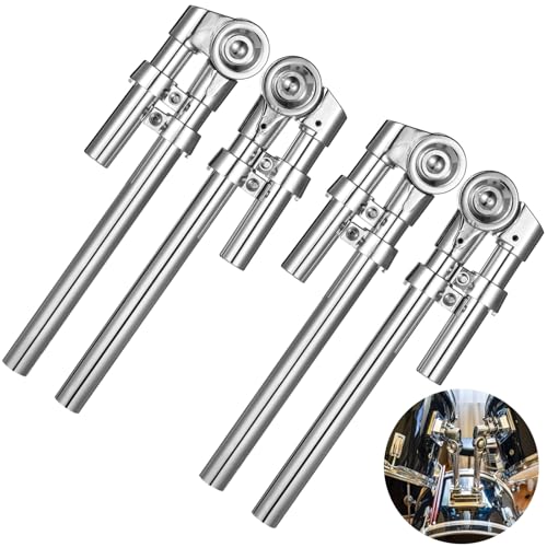 4 Pcs Tom Drum Mount Bracket, Adjustable Metal Tom Mounting Holder Hardware Parts Tom Arm Clamp Replacement for Tom Drum Percussion Instrument