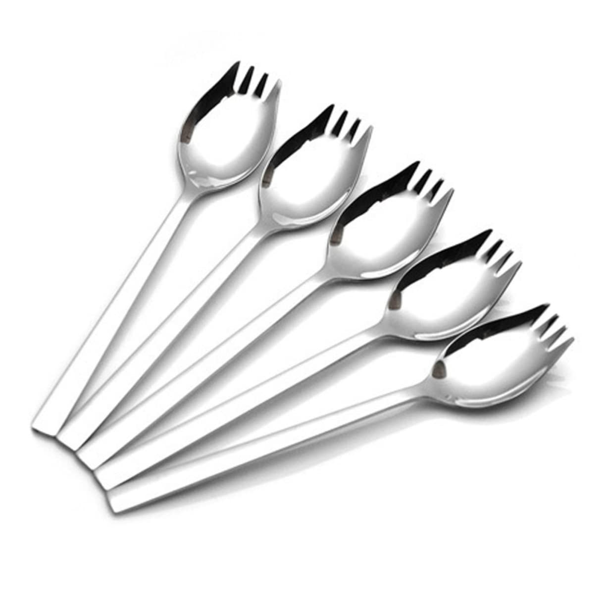 FUNOMOCYA 1 PC 304 Cream Spoon Spoons Pasta Servers Dinner Fork Salad Fork Appetizer Sporks Dinner Servers Salad Spoon Appetizer Spoon Fruit Spoon Salad Serving Spoon Salad Servers Silver
