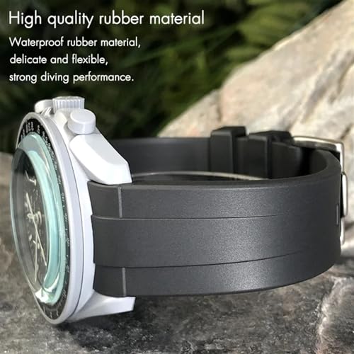 Correa de reloj de goma de silicona de 20mm flexible y colorida 3