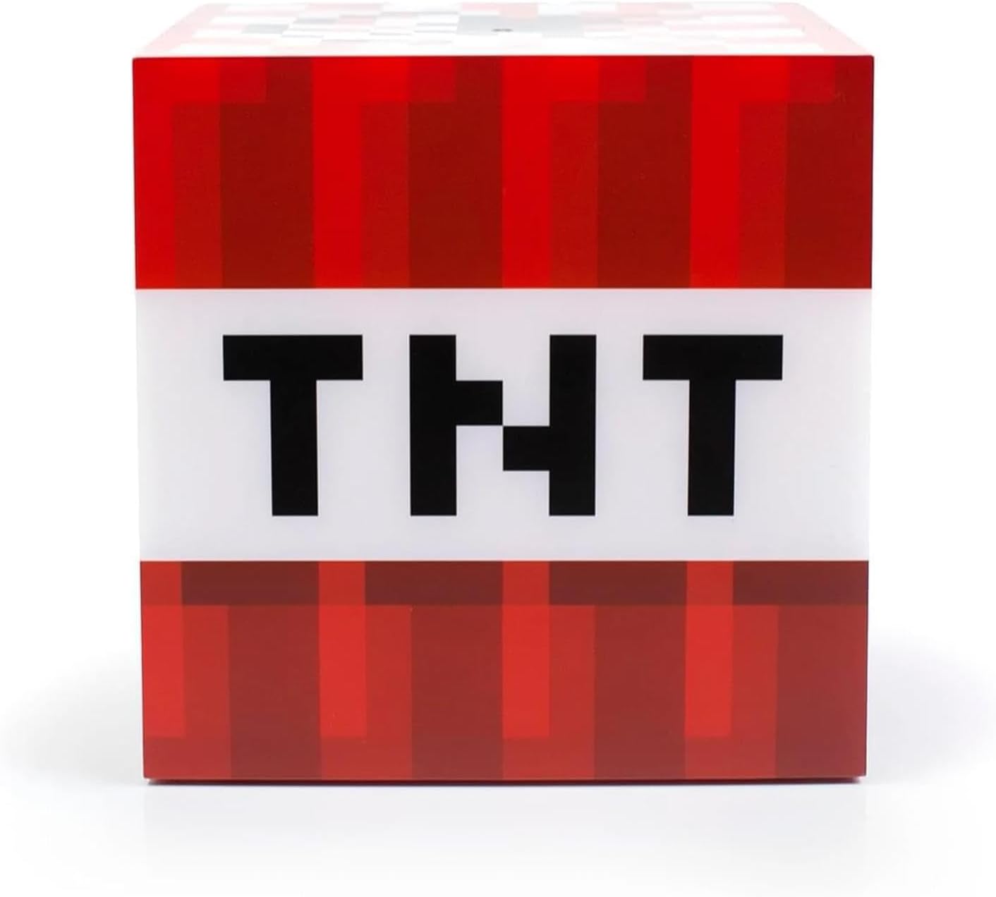 Minecraft TNT Block 6 Inch USB LED Night Light Cube - Decorative, Fun, Safe & Awesome Bedside Mood Lamp Toy for Baby, Kids, Teens & Adults - Best for Home's Bedroom, Living Room Or Even Office