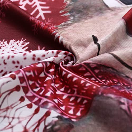 Jersey de Navidad para mujer con patrón de ciervo en algodón cómodo 7
