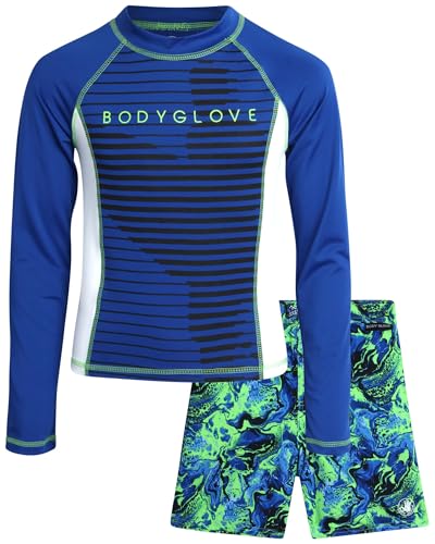 Image of Body Glove Little Boys 2-Piece Rash Guard Swimsuit Set