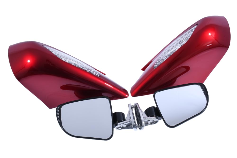 avdb-moto Rétroviseurs compatible avec HONDA ST1300 PAN EUROPEAN SC51 2002-2007, ST1300 PAN EUROPEAN SC51A 2008-2017 avec clignotants intégrés (Transparente - Rouge)