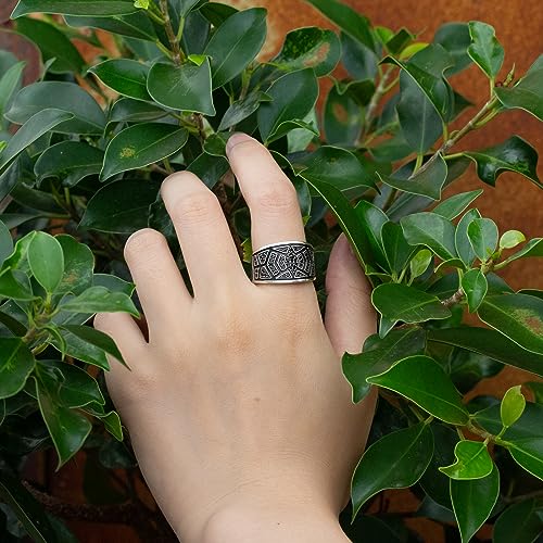 Men's Ring in S925 Sterling Silver Black Cubic Zirconia CZ Solid Silver Ring Polished Turkish Classic Design Handmade Jewelry, Ottoman Gemstone Signet Statement Rings,Man Fine Jewelry Gift for Him4