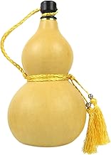 Bottiglia d'acqua di zucca, bottiglia di vino di zucca con coperchio, zucca di vino, portatile, giallo piccolo
