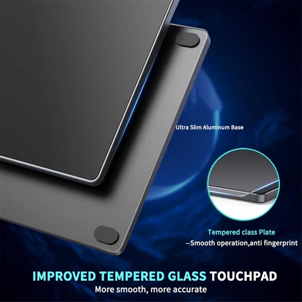 Przewodowa USB gładzik wielodotykowy, cienka mysz Touchpad do komputera stacjonarnego/notebooka/laptopa, czarna
