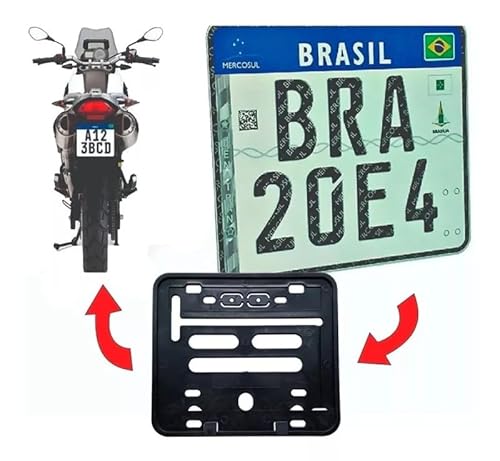 Suporte Moldura Placa Merscosul Moto Universal Resistente Serve qualquer moto
