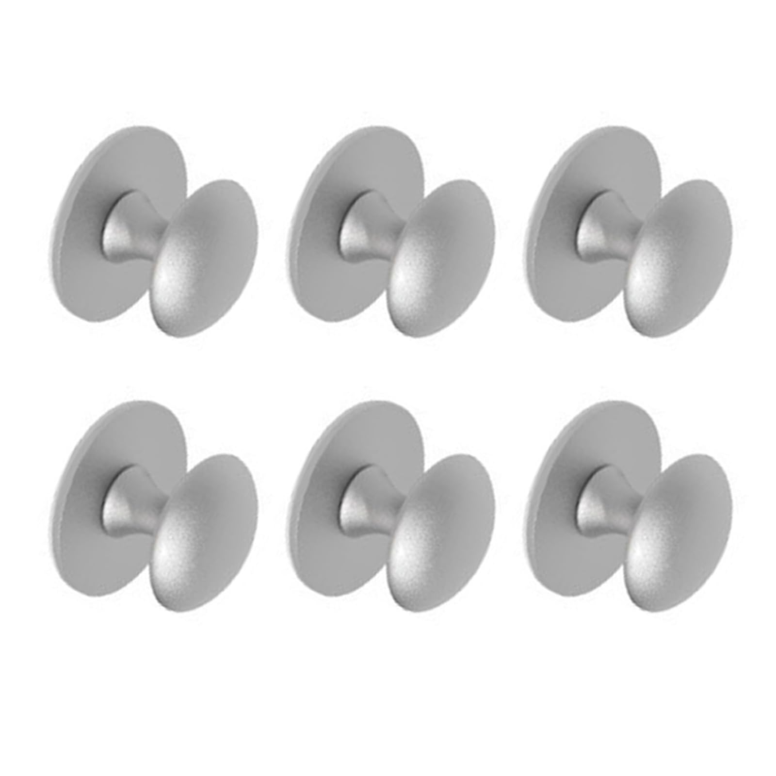 Msioytog Sand Silver 6Pcs Steel Cabinets Pulls Auto Stick Hardware Simple Installs For Wardrobes Drawers Shower Door Decors Bathroom Cabinets Handles