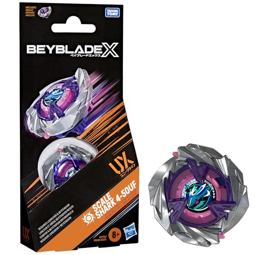 Beyblade X Scale Shark 4-50UF Booster Pack Set with Takara Tomy Attack Type Top, Battling Tops Game Toys, Ages 8+