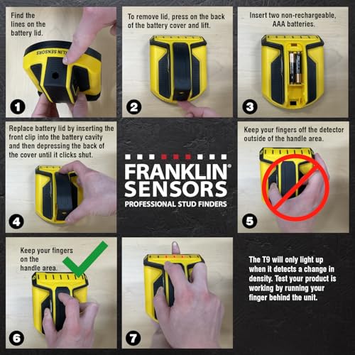 image for Franklin Sensors ProSensor T9 Stud Finder with 8-Sensors, Wood & Metal