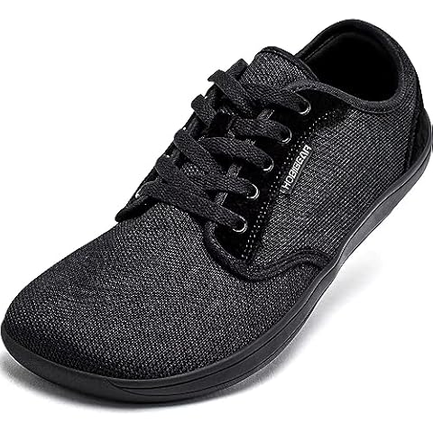 HOBIBEAR Barefoot Minimalist Shoes Womens Mens | Zero Drop | Wide Width Fashion Sneaker Black,Women 9/Men 8 Cover