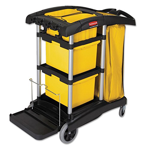 Rubbermaid Commercial Janitorial Cleaning Cart with Bins
