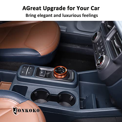 Jonkoko Aluminum Alloy Car Interior Decoration Gear Shift Knob Cover For Ford Maverick 2022 Shift Knobs Sticker (Orange) #TOP4