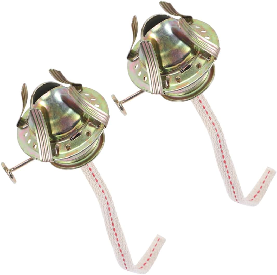 BESPORTBLE 2pcs Vintage Oil Lamp Burner with Wick Replacement Metal Regulator for Kerosene Lamps Practical Accessories for Home Decor and Lighting