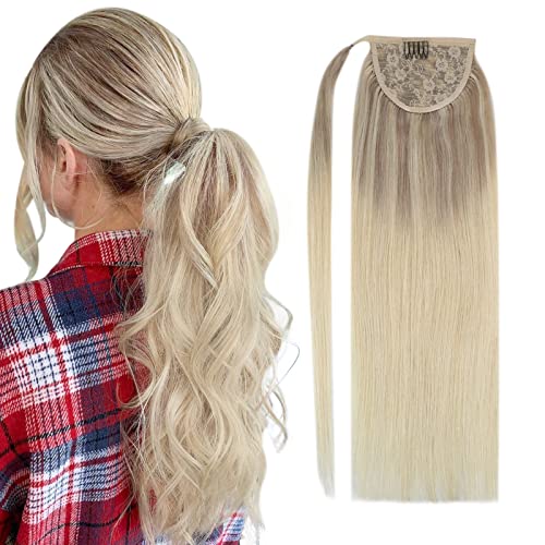 Blonde Ombre Ponytail Hair Extensions Nordic 22" 80g/set