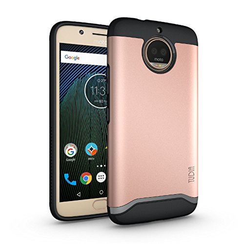 TUDIA Moto G5S Plus Case, Slim-Fit Heavy Duty [Merge] Extreme Protection/Rugged but Slim Dual Layer Case for Motorola Moto G5S Plus [ONLY Compatible with Moto G5S Plus] (Rose Gold)