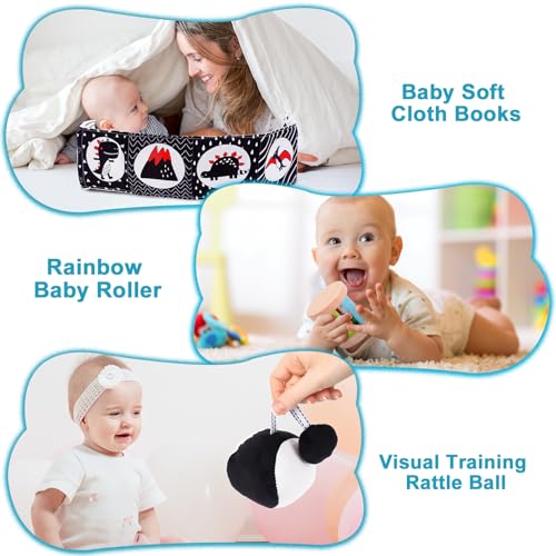 Image of KMTJT Montessori Toys for Babies 0-6 Months | Learning Educational Box Wooden Toys for Baby Infant Newborn Toys 0-6 Months | 1st First Birthday Gifts for 0 6 12 18 Months Boys Girls
