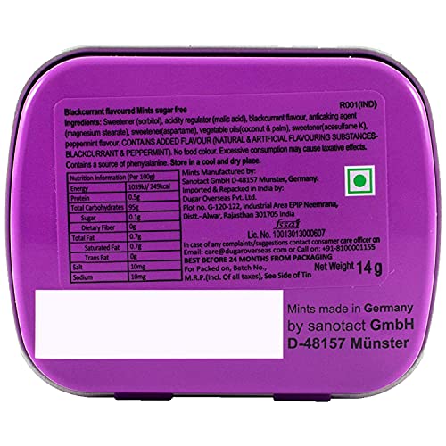 Image of Impact Mints Sugar Free Mints Black Currant 14G, 14 G (Pack of 3)