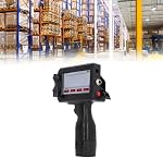 Handheld Inkjet Printer Gun, 4.3 Touch Screen Portable Inkjet Coder Printer Inkjet Label Printer, Printing Height 0.08 to 0.5in, for QRCode Barcode Batch Number-NO Ink Include