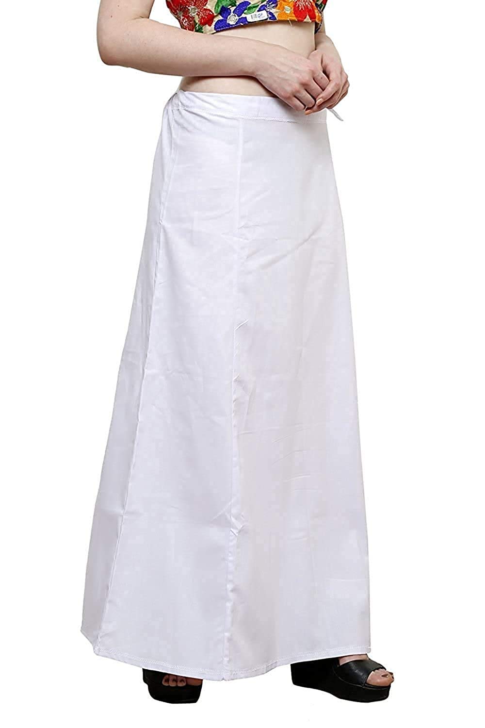 AY-Girl Women's Royal Cotton Readymade Petticoat for Saree (SIZE-SMALL)COLOR-WHITE-image-18
