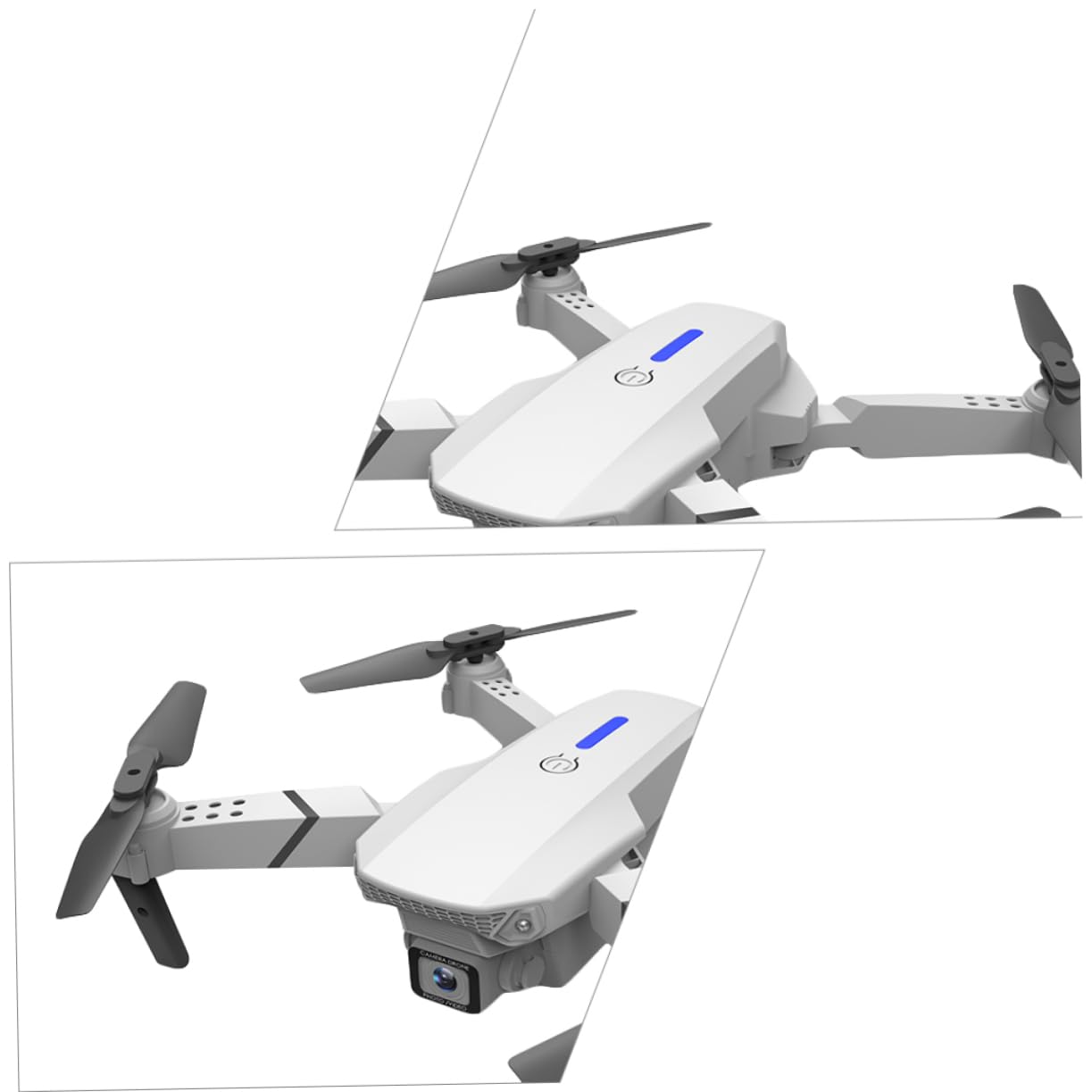 Dron Doble Cámara E525 de Plástico, Cuadricóptero Blanco
