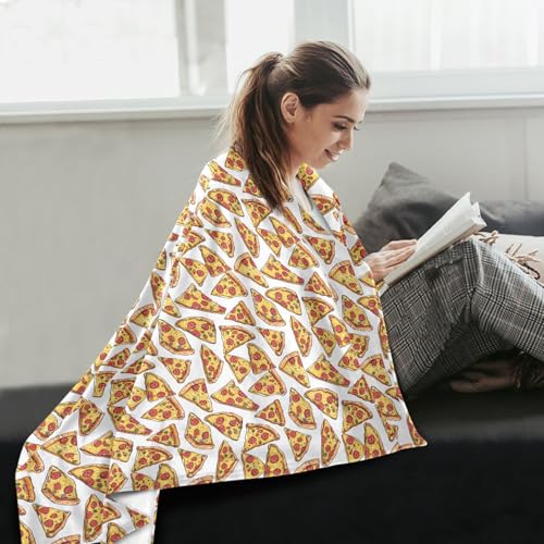 Couverture jaune pizza pour ne plus avoir froid aux pieds sur le canapé - 7